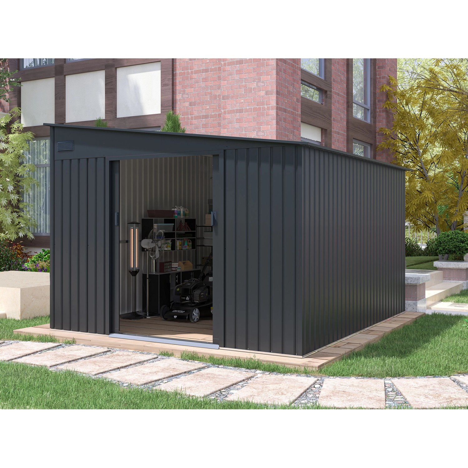 Starline Metall Gerätehaus Modell Avant 8,96 m² günstig online kaufen
