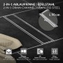 LuxeBath Duschrinne 90cm, 2in1 befliesbar, silber, extra flach. Edelstahl Duschablauf für barrierefreies Bad.