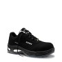 Schwarzer Elten Sicherheitshalbschuh Milow Low ESD S2, Größe 43, für Arbeitsschutz.