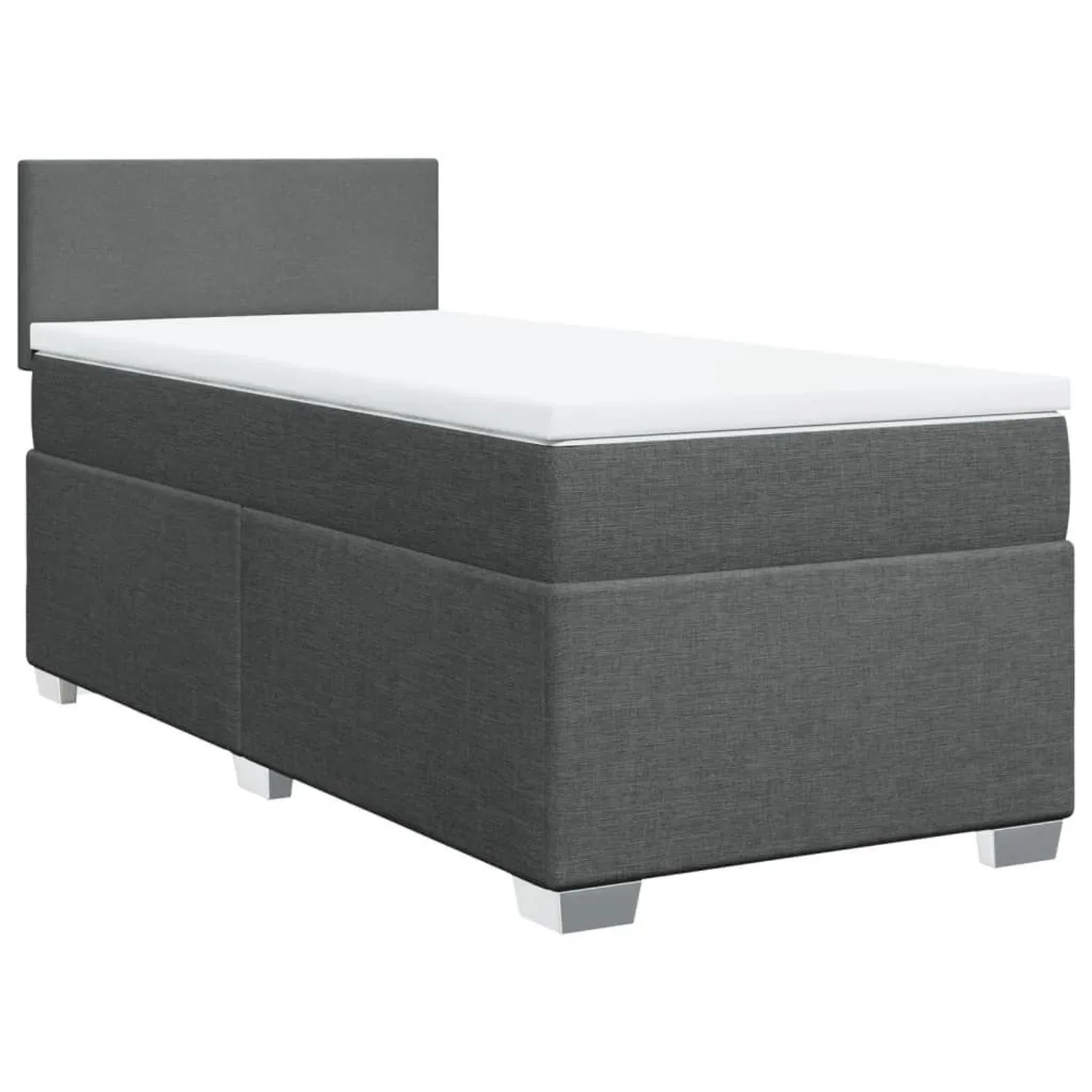 vidaXL Boxspringbett mit Matratze Dunkelgrau 100x200 cm Stoff 3288093 günstig online kaufen