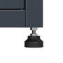 Verstellbarer Nivellierfuß des Plats Hochbeets Anthrazit. Stabiler Stand für Metall-Hochbeete mit Unterschrank.