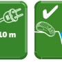 Icons der Heissner Aqua Craft Smart 10000 Teichpumpe: Garantie, Service, Kabellänge, Wartung, Frostschutz.