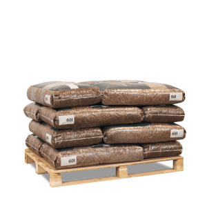 Palette mit 12 Säcken STROY Waldbodeneinstreu 60l. Braune Kieferneinstreu für Pferde und Kleintiere, 720l.