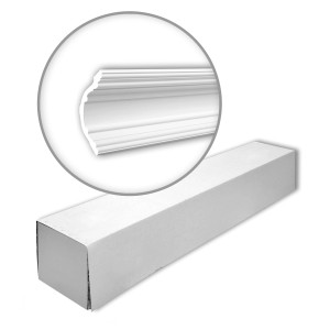 PROFHOME Eckleisten Set, 6 weiße Zierleisten (12m) im Karton. Zubehör für Paneele.