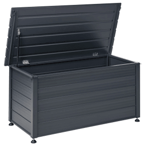 Beliani Truhe CAMPALTO Dunkelgrau 60x123x60