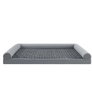 Costway Orthopädisches Hundebett Groß Hundesofa Grau XXL-135 x 91 x 18 cm