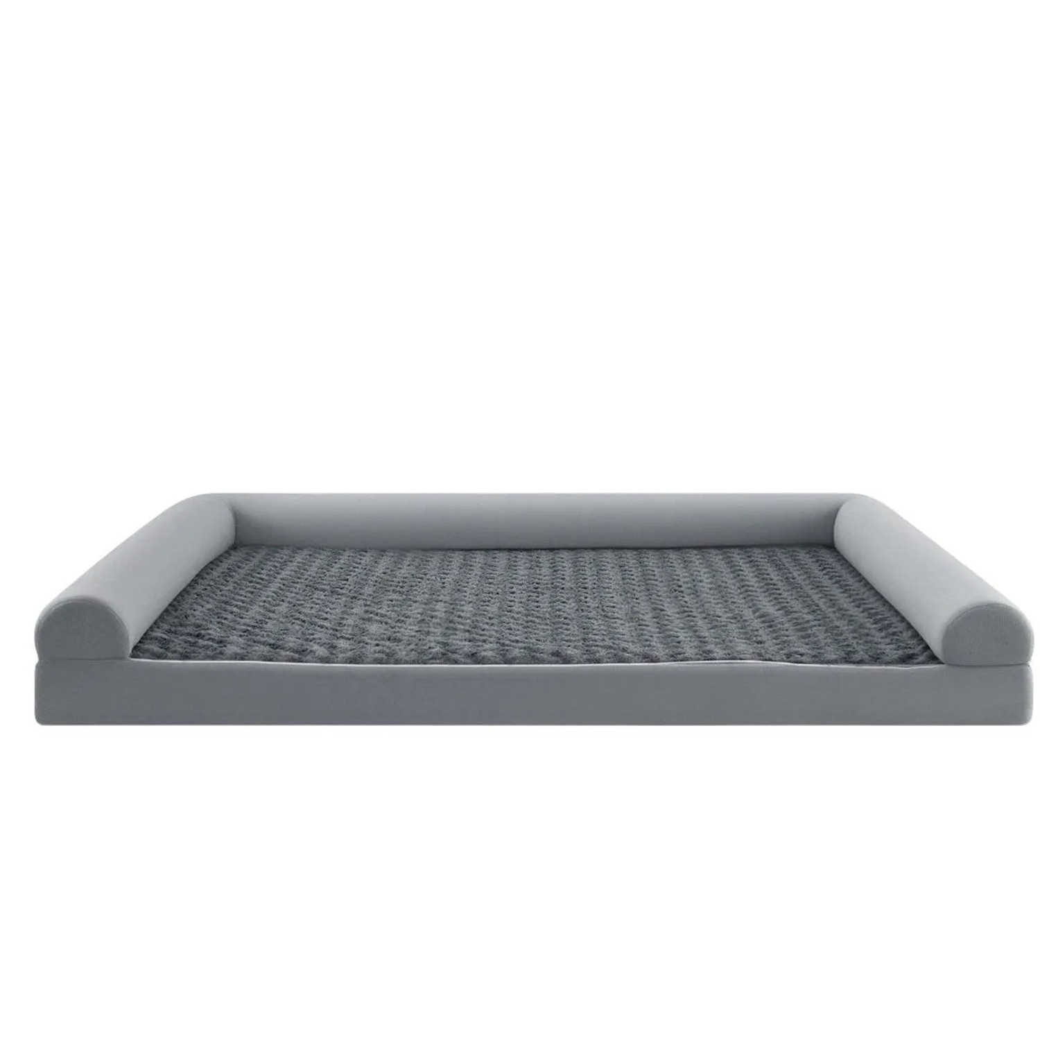 Costway Orthopädisches Hundebett Groß Hundesofa Grau XXL-135 x 91 x 18 cm günstig online kaufen