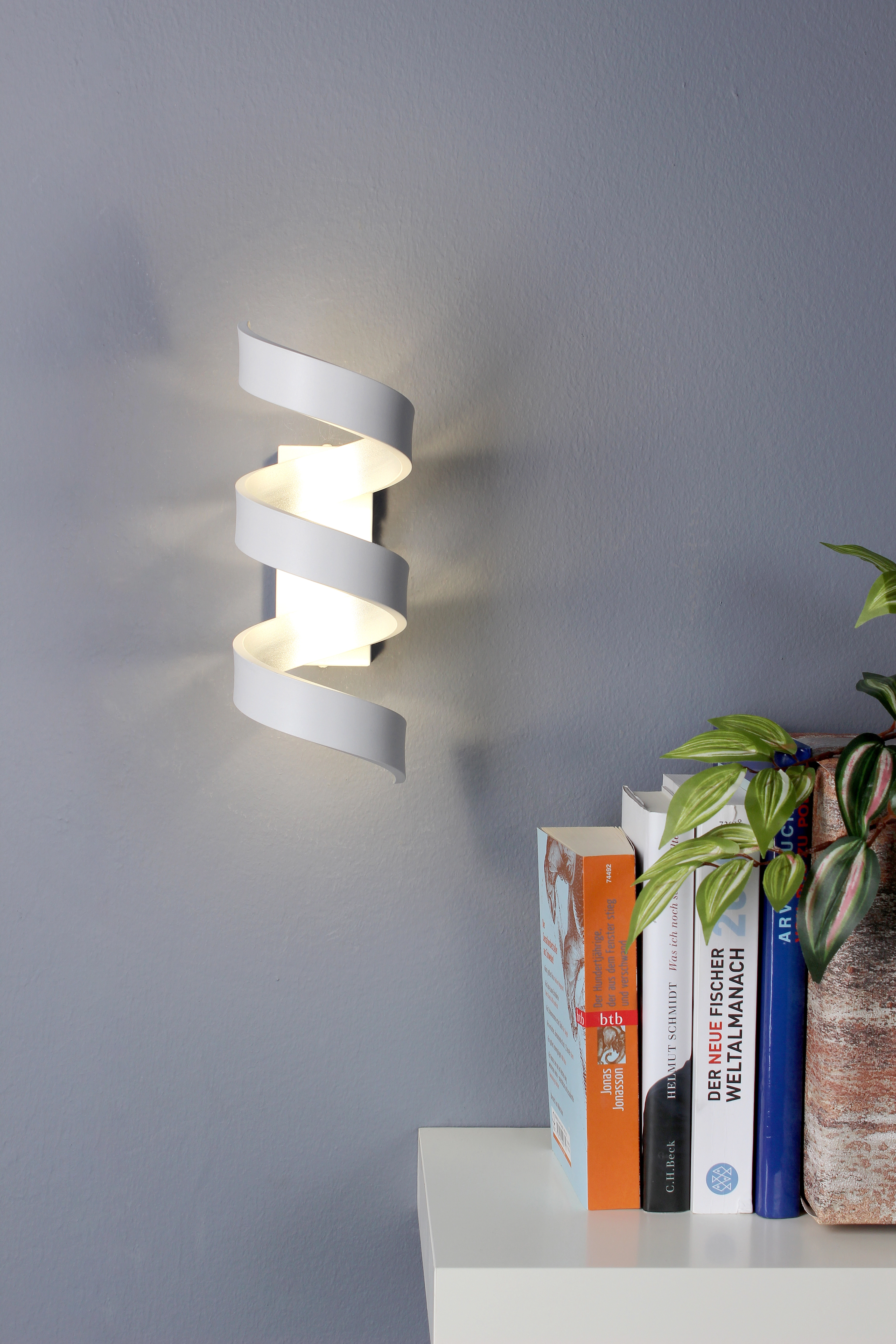 13,5 Weiß-Silber Helix x OBI LED-Wandlampe 26 x Luce kaufen Design cm bei 10