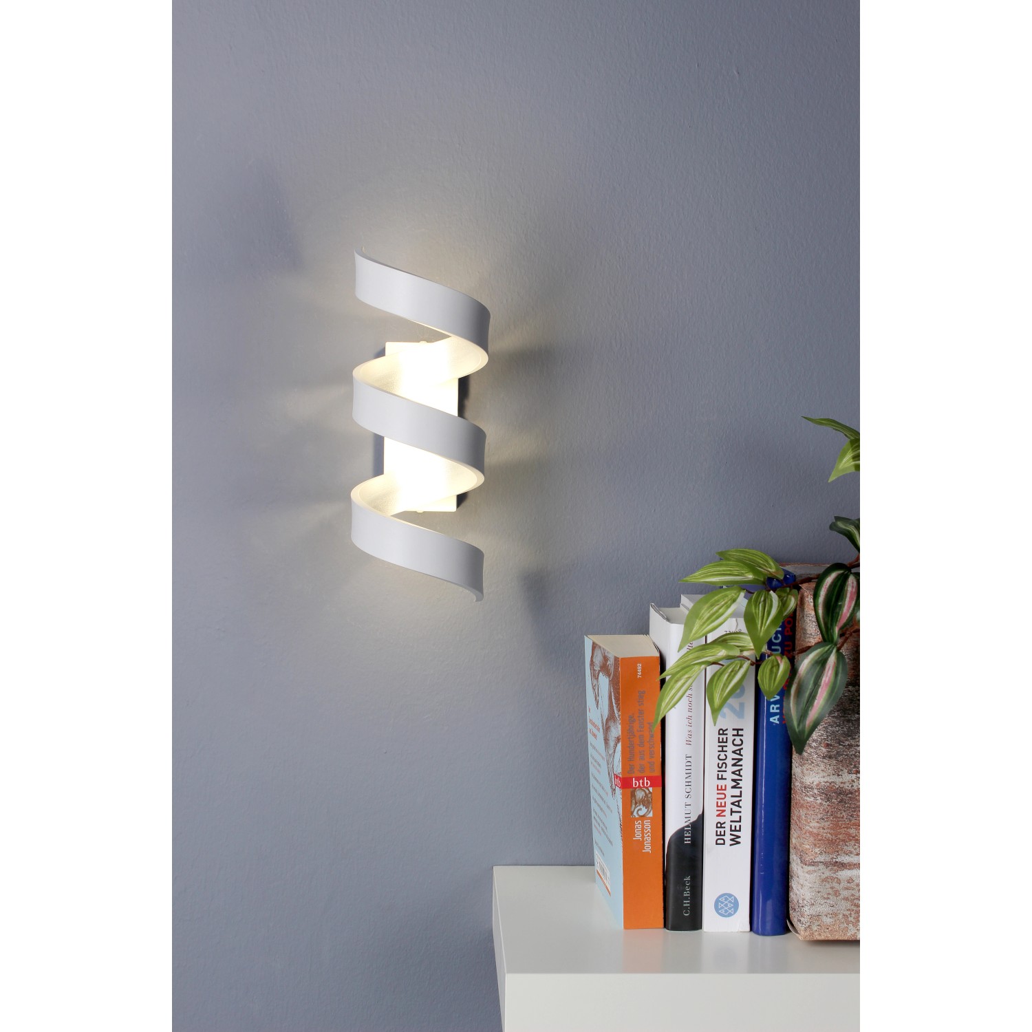 bei 13,5 Luce 10 x 26 x LED-Wandlampe kaufen cm OBI Weiß-Silber Design Helix