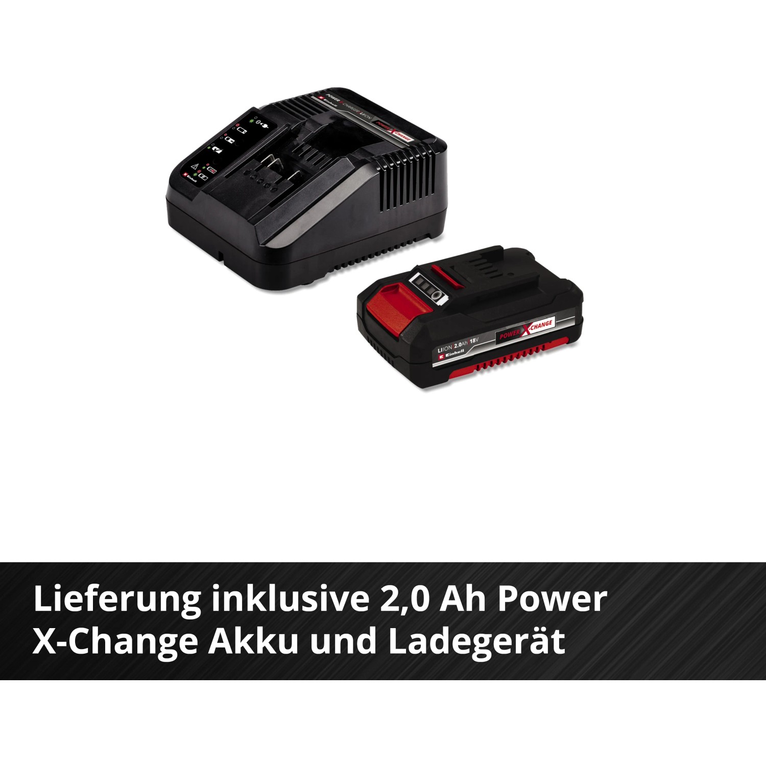 Einhell Akku und Ladegerät für GE-CT 18 Li Akku-Rasentrimmer Power X-Change.