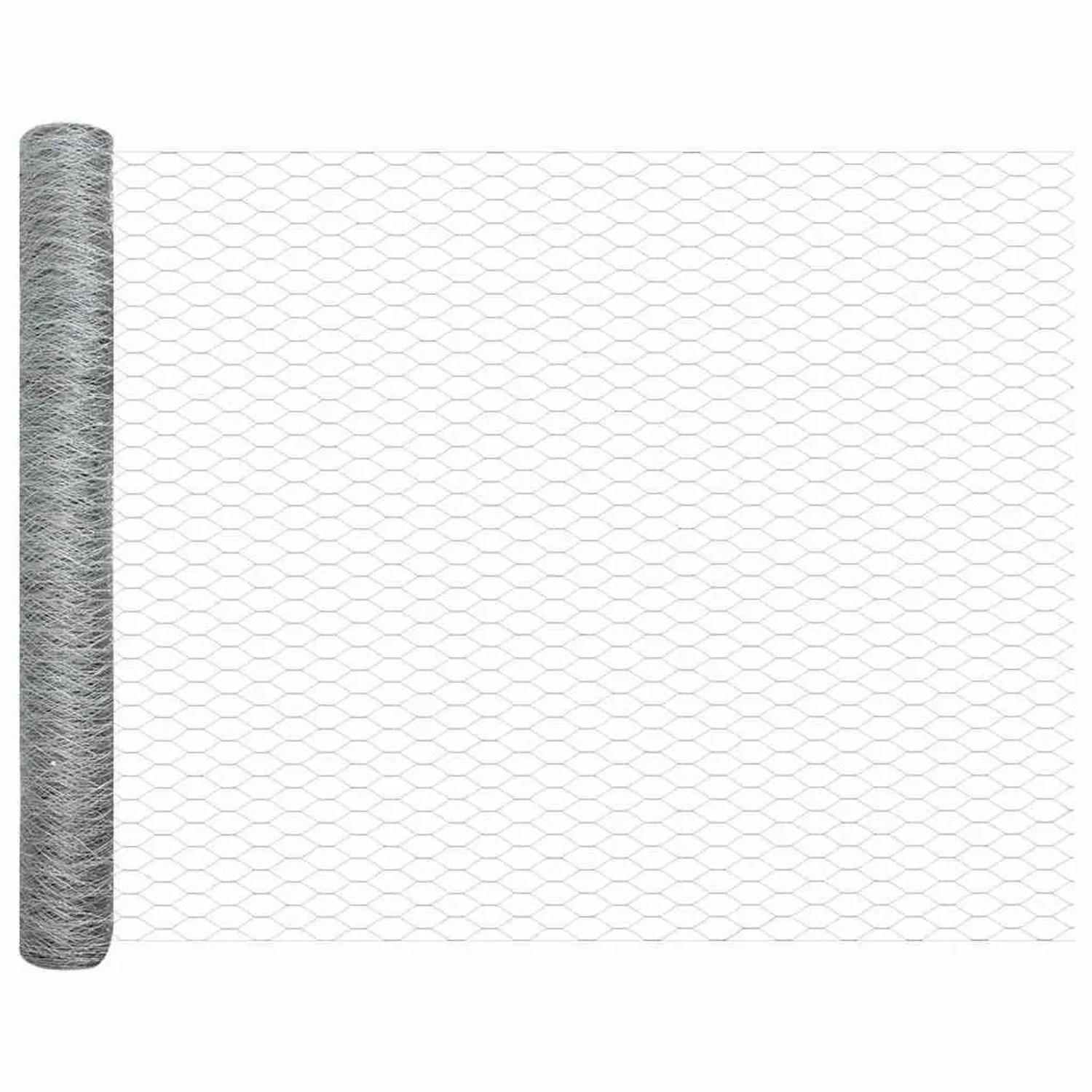 vidaXL Hexagonzaun Silber 1,4 x 50 m Verzinkter Stahl 42005728 günstig online kaufen