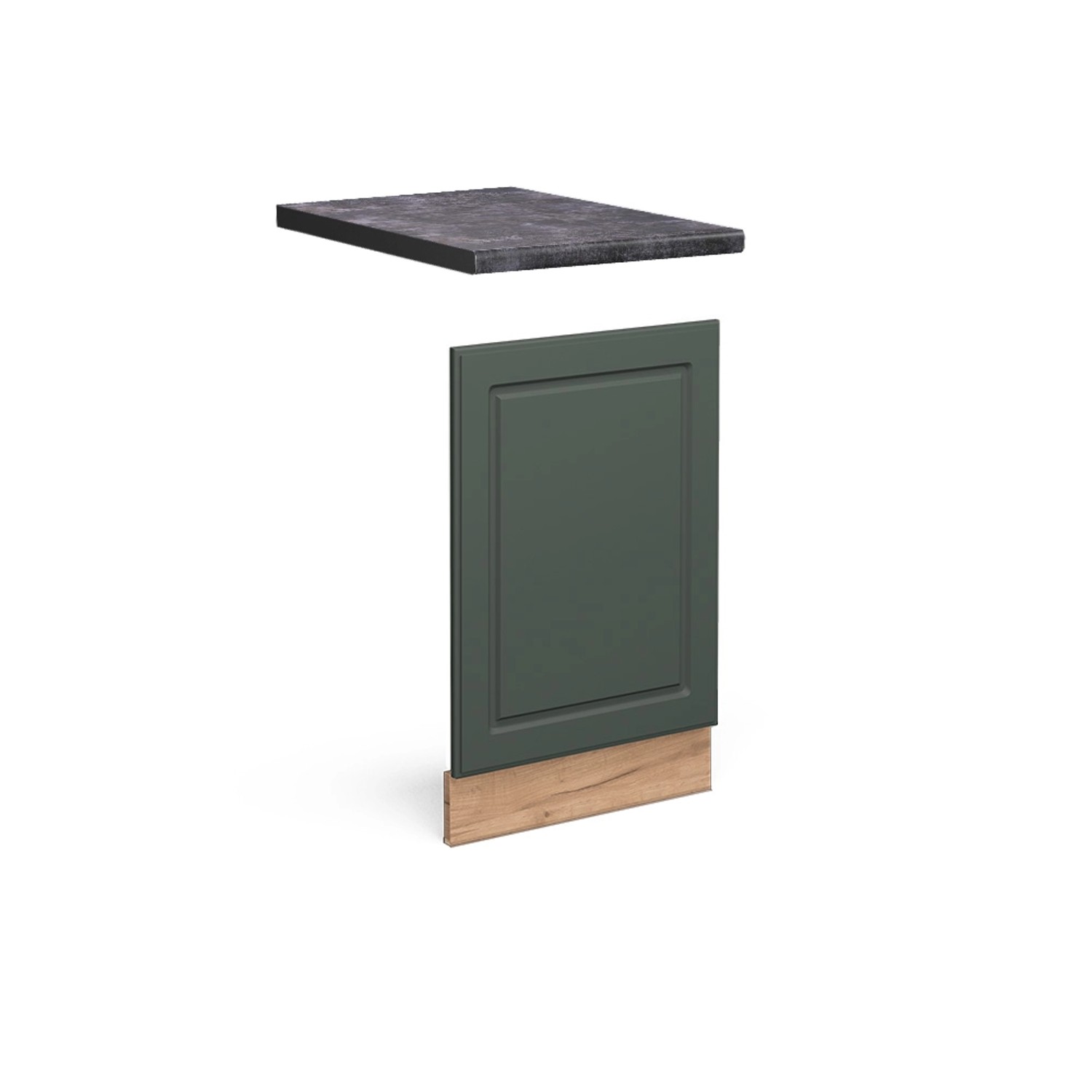Vicco Frontblende Fame-Line Grün-Gold Landhaus/Goldkraft Eiche 45 cm AP Anthrazit