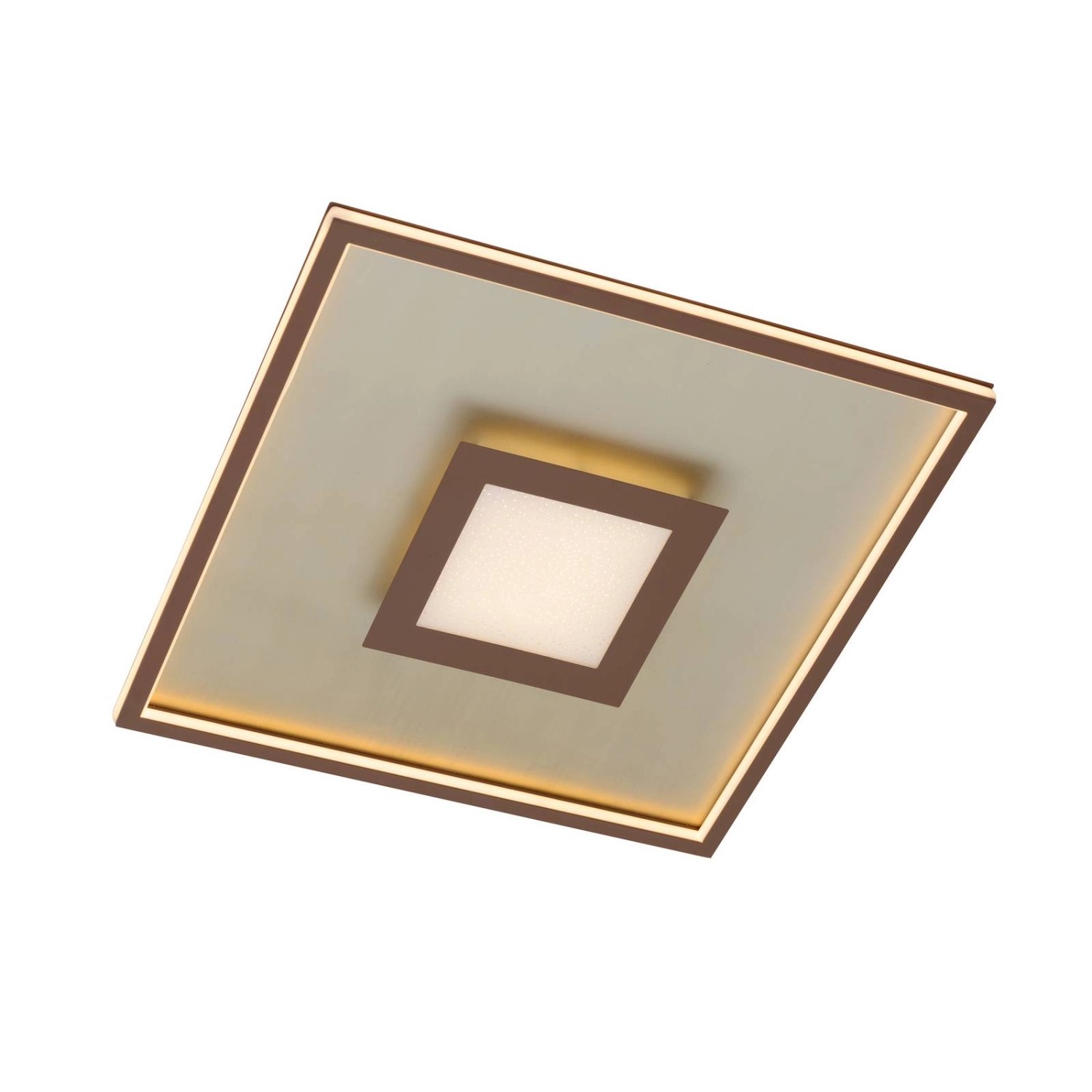 Thumbnail - Lindby LED Deckenleuchte Pekela 10008790 Dimmbar mit Leselampe Modern in Braun aus Aluminium 1-flammig Wohnzimmerleuchte