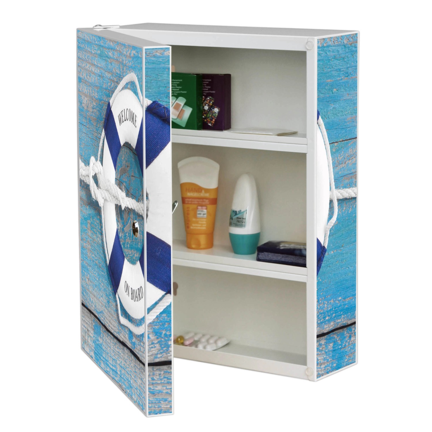 Banjado XXL Medizinschrank Abschliessbar 35x46x15cm Arzneischrank Weiß Aus günstig online kaufen