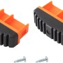Krause Monto Fußstopfen, orange, 2er-Set für Leitern mit Schrauben.