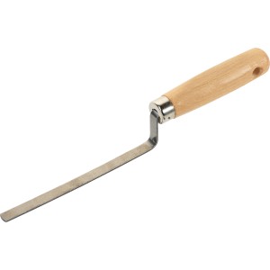 LUX Fugenkelle Classic, 12 mm breit, mit Holzgriff und Stahlblatt zum Verfugen von Fliesen.