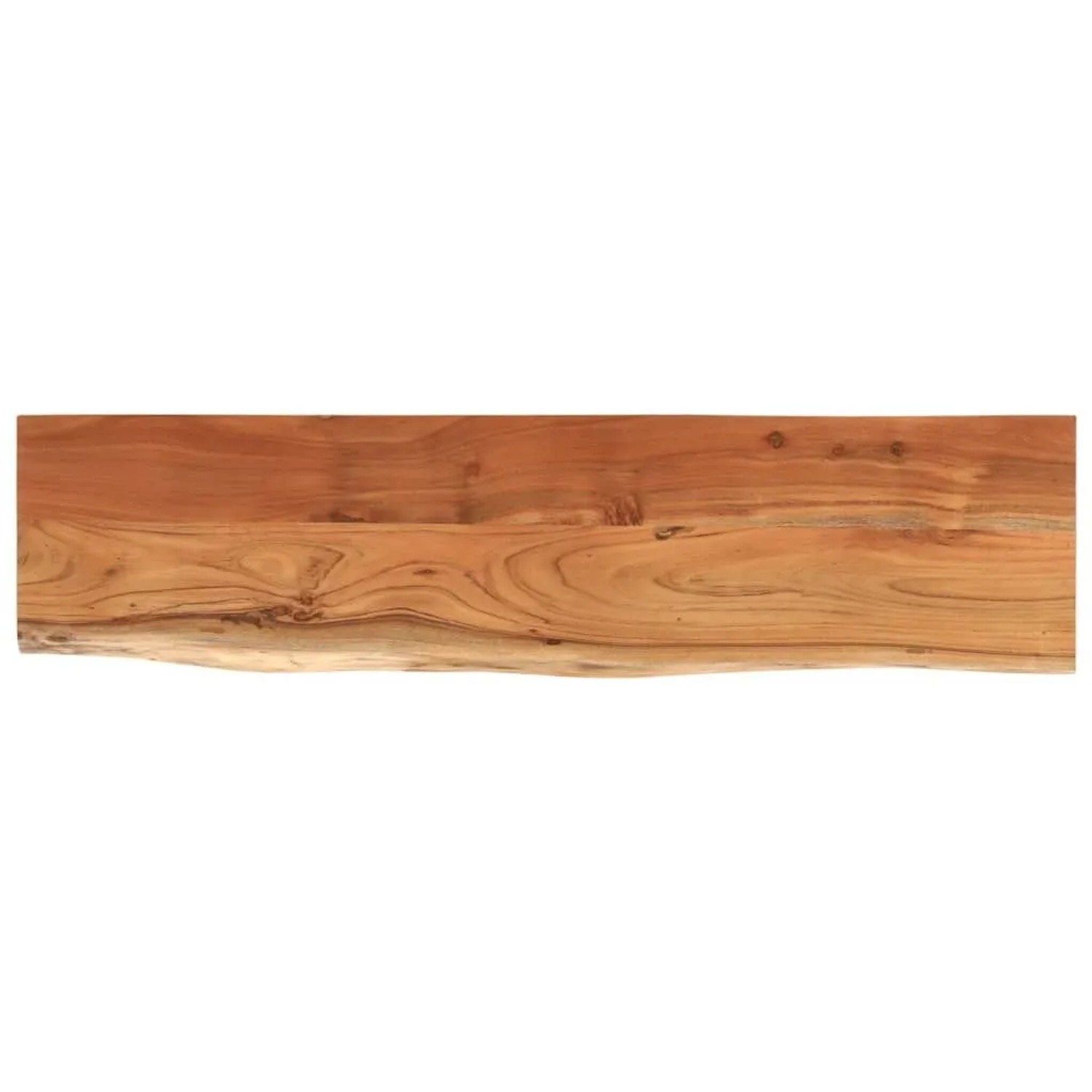 vidaXL Wandregal 120x30x2,5 cm Rechteckig Massivholz Akazie Baumkante 370242