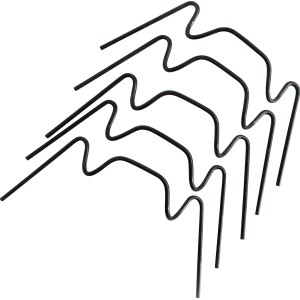 Schwarze Gewächshausklammern, 20 Stück, aus Stahl für die Befestigung von Glasscheiben.