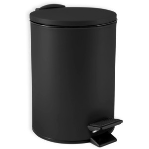 Schwarzer, matter Spirella Treteimer Adelar, 3 Liter, ideal als Kosmetikeimer.