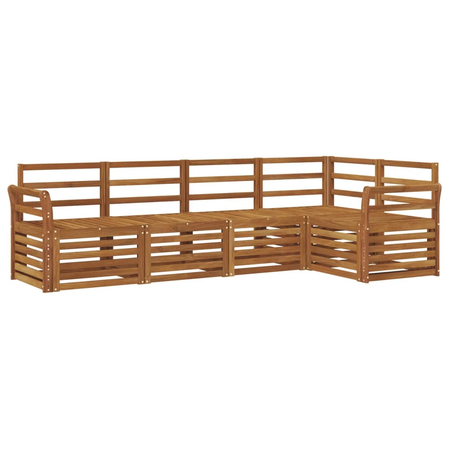 vidaXL Sofagarnituren 5 Tlg Natur Massivholz Akazie 3374809