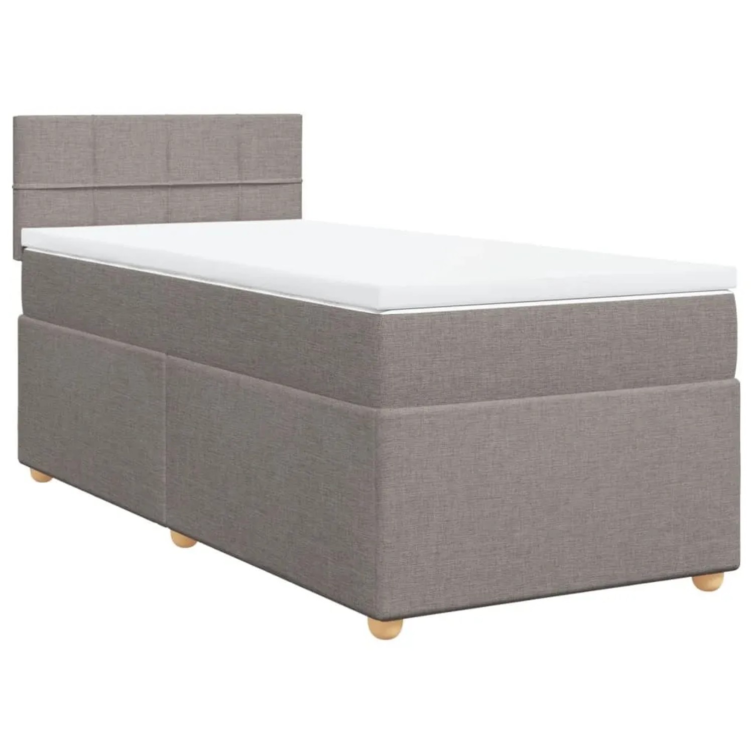 vidaXL Boxspringbett mit Matratze Taupe 90x200 cm Stoff 3286567 günstig online kaufen