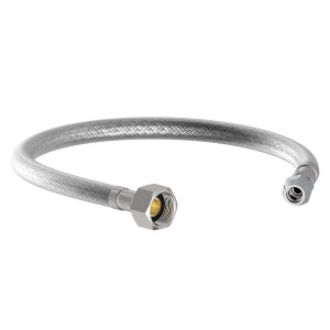Flexibler Kirchhoff Anschlussschlauch, 300 mm, Edelstahl, mit 3/8IG und 10 mm Anschluss.