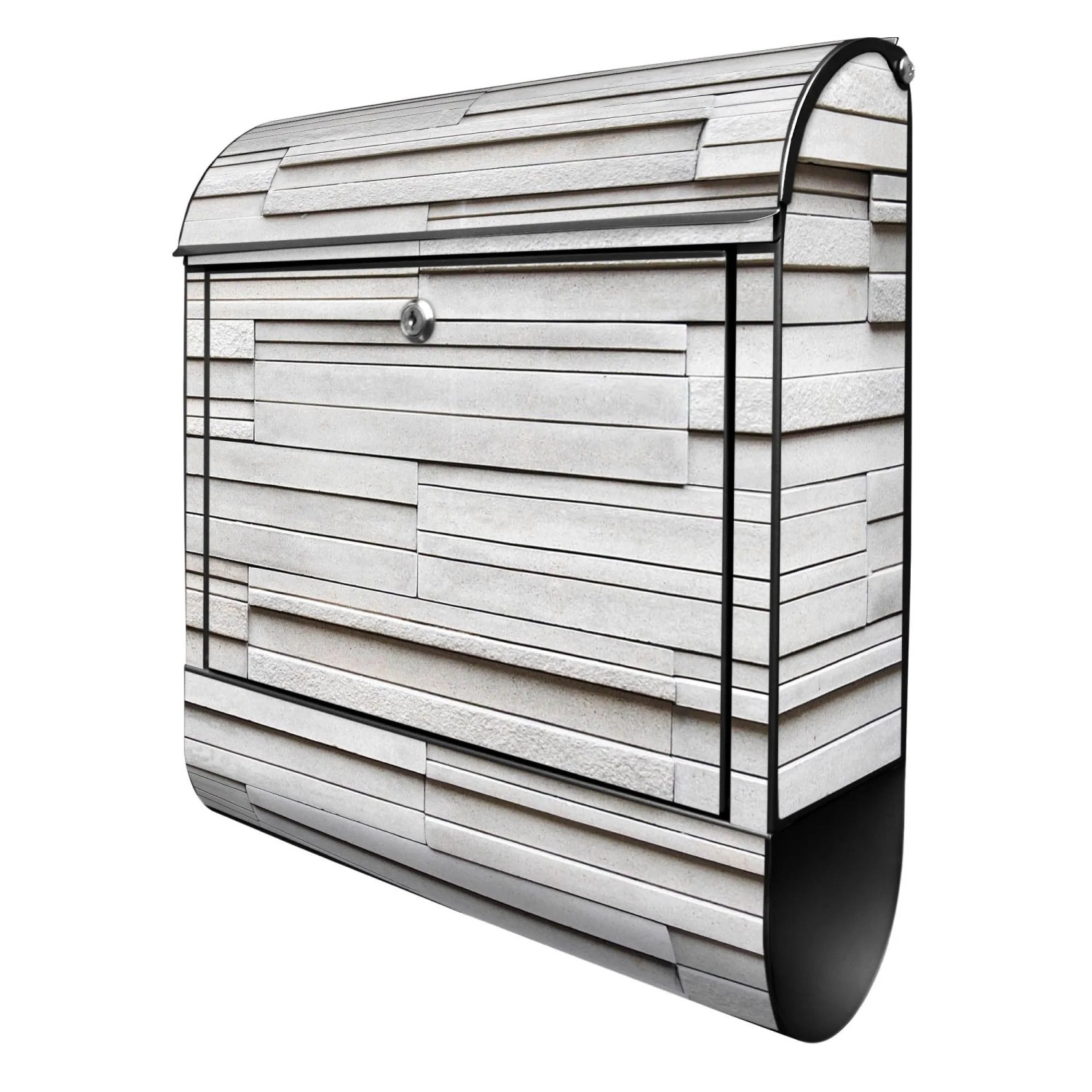 Banjado Design Briefkasten Schwarz Pulverbeschichtet 39x47x14cm 2 Schlüssel günstig online kaufen