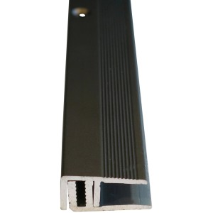 Abschlussprofil Bronze, 900 mm lang, für Laminat & Parkett, inkl. Schrauben und Dübel.