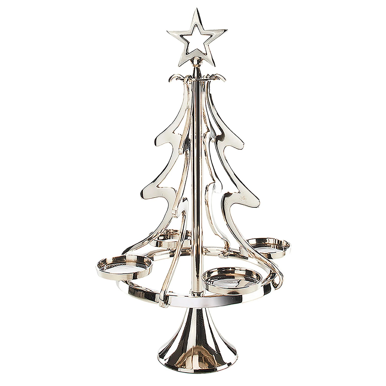 Kobolo Kerzenleuchter Weihnachtsbaum aus Metall Weihnachten 4 Kerzen