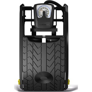 Michelin Doppelzylinder-Fußluftpumpe mit Analog-Anzeige zum Aufpumpen von Reifen und Bällen.