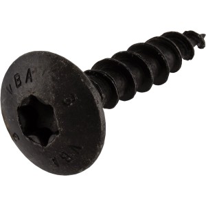 Graue Torbandschraube mit T-Antrieb für Scharniere und Beschläge.