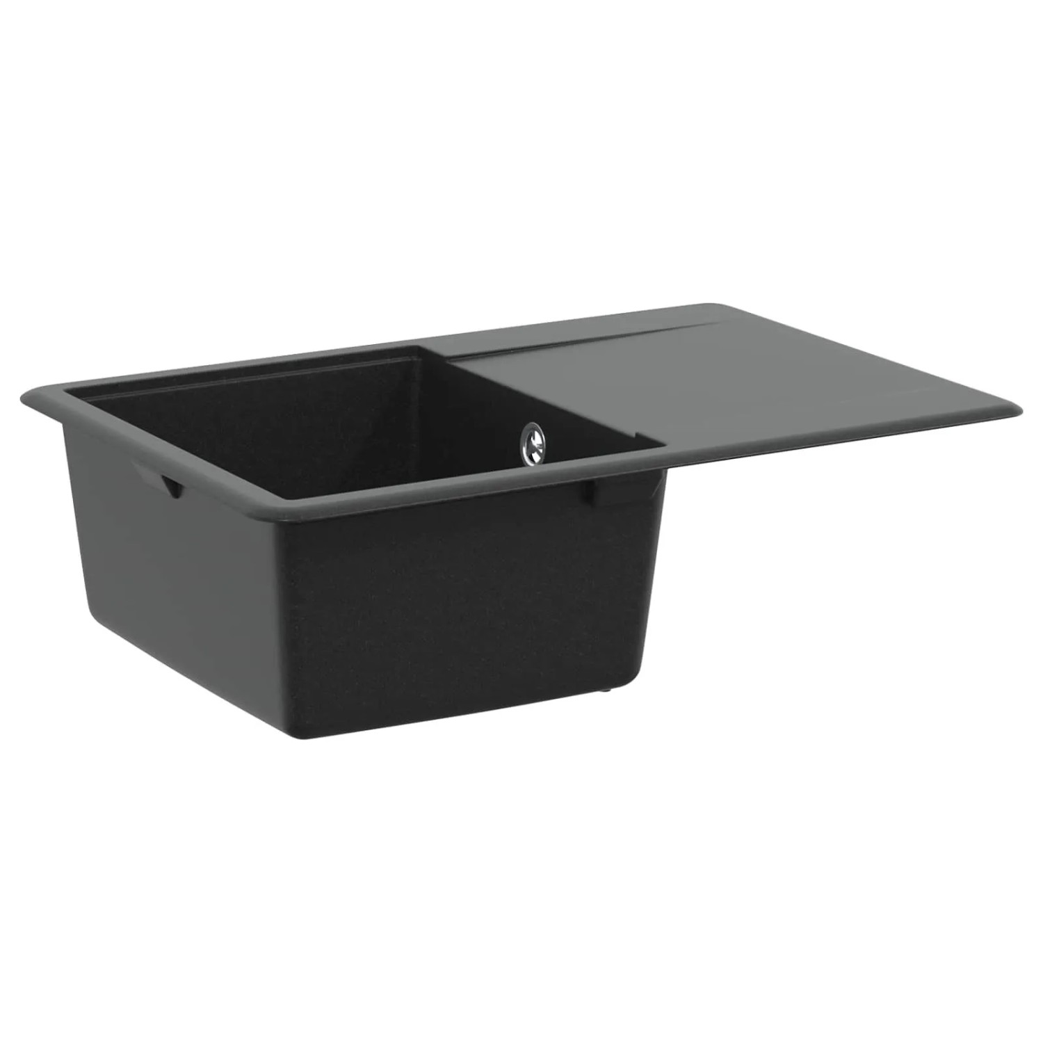 vidaXL Waschbecken Schwarz 670 x 460 mm Granit 42028408