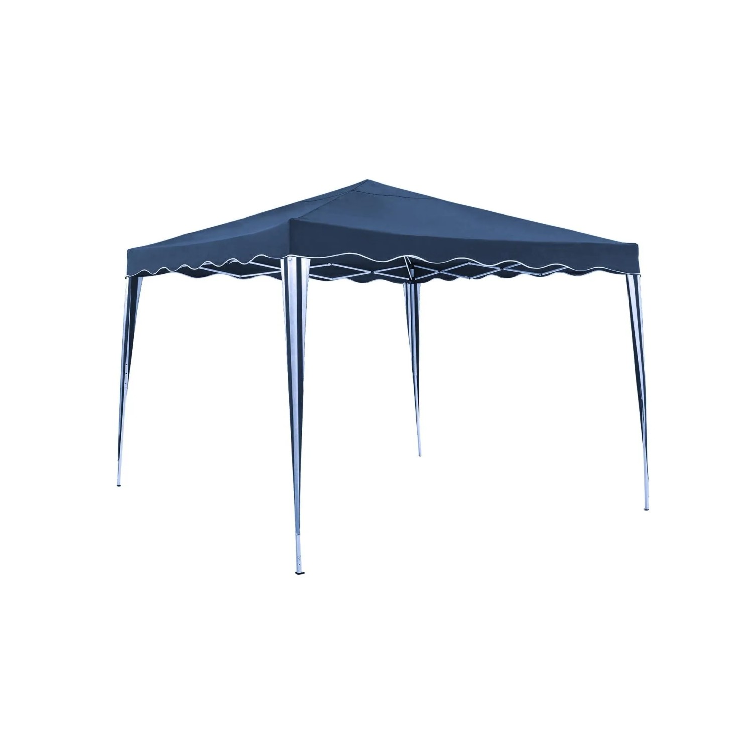 DELUKE Pavillon STEFAN 3x3m Blau-Weiß Polyester Campingpavillon Festivalpavillon Gartenpavillon