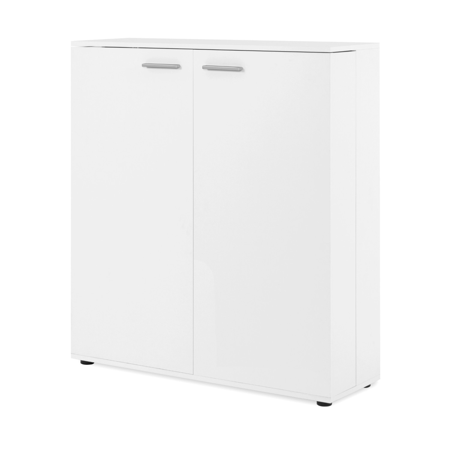 Furn.Design Schuhschrank Weiß 100 x 110 cm 2-türig 12 Fächer Modern Logu günstig online kaufen