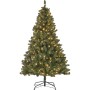 Grüne Kunsttanne Tramso, 185 cm, mit LED-Beleuchtung. Ideal als Weihnachtsbaum.