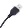 Detailaufnahme eines USB-Anschlusses für den vidaXL Couchtisch mit LED-Leuchten.