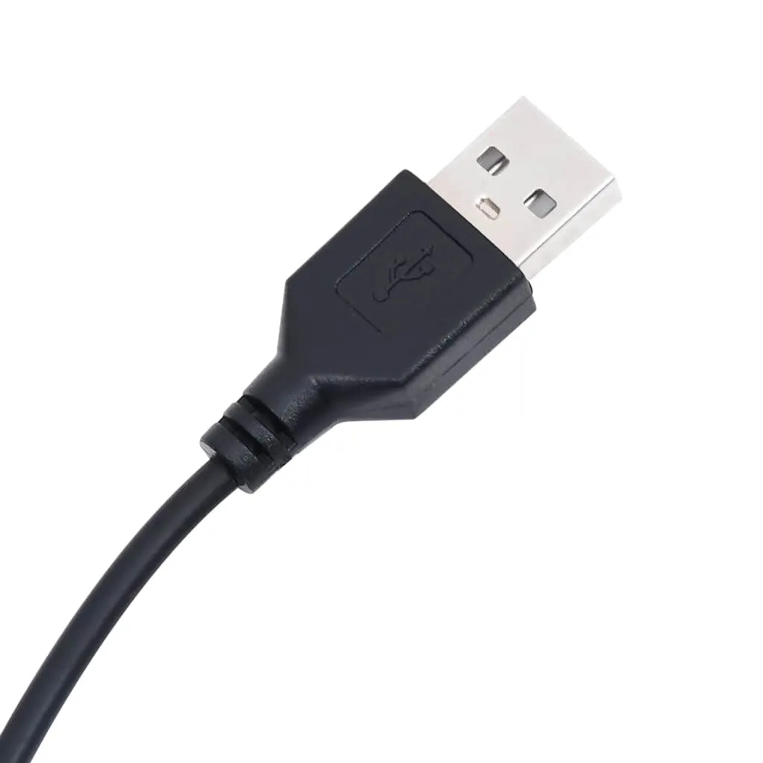 Detailaufnahme eines USB-Anschlusses für den vidaXL Couchtisch mit LED-Leuchten.