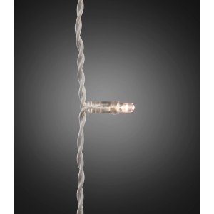 Konstsmide LED Eisregen Basis-Set mit warmweißer Diode und weißem Kabel für Weihnachtsbeleuchtung.