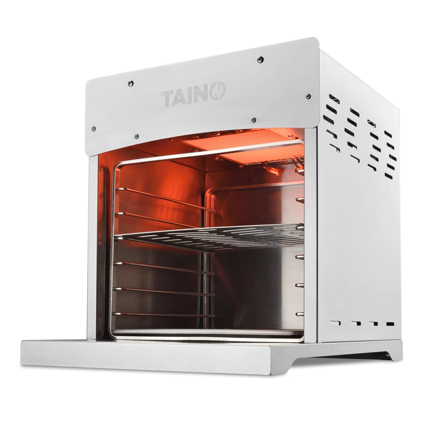 Taino Xxl Hochleistungsgrill Gas bis 800°C Mit Pizzastein Edelstahl Silber günstig online kaufen