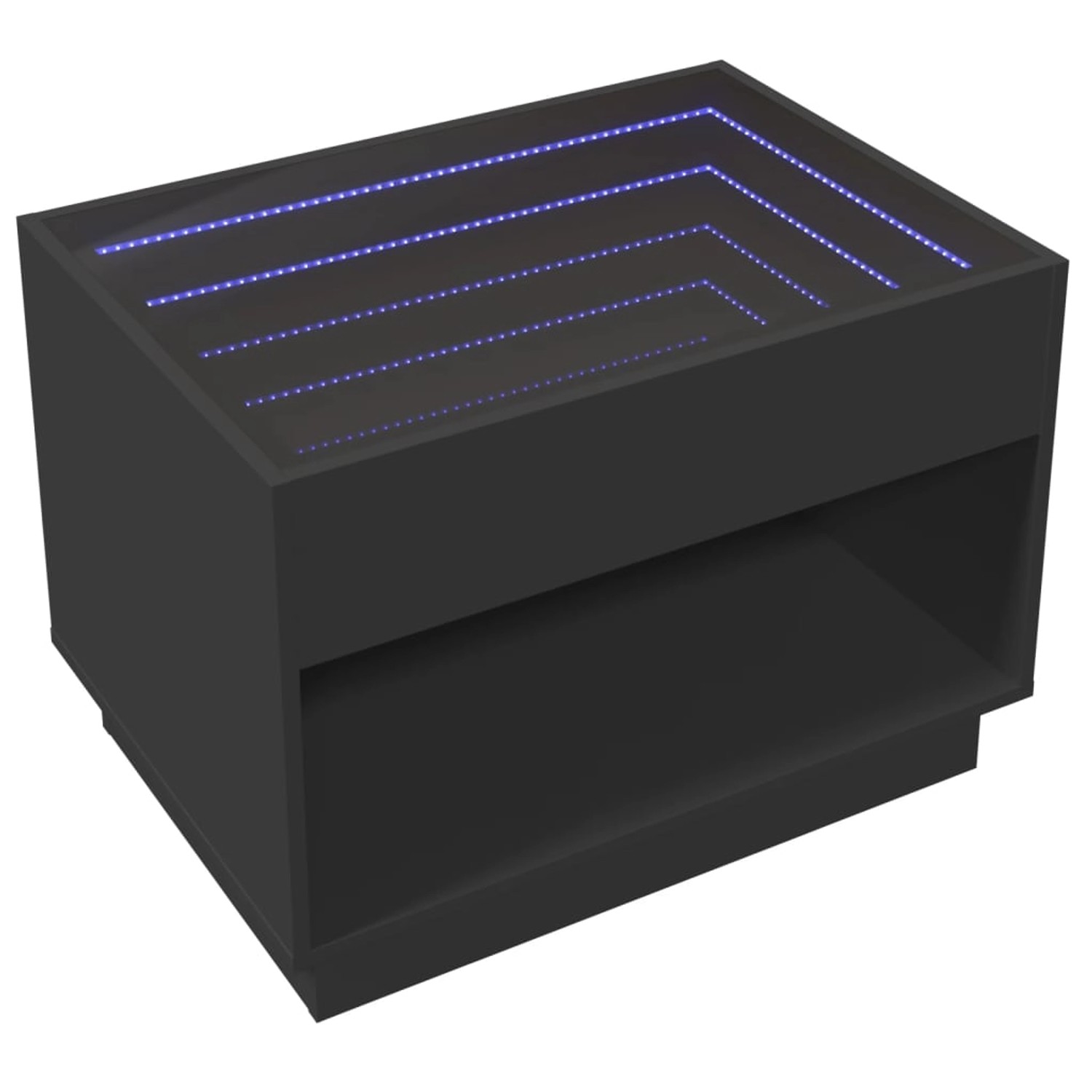 vidaXL Couchtisch mit Infinity-LED Schwarz 70x50x50 cm 847659 günstig online kaufen