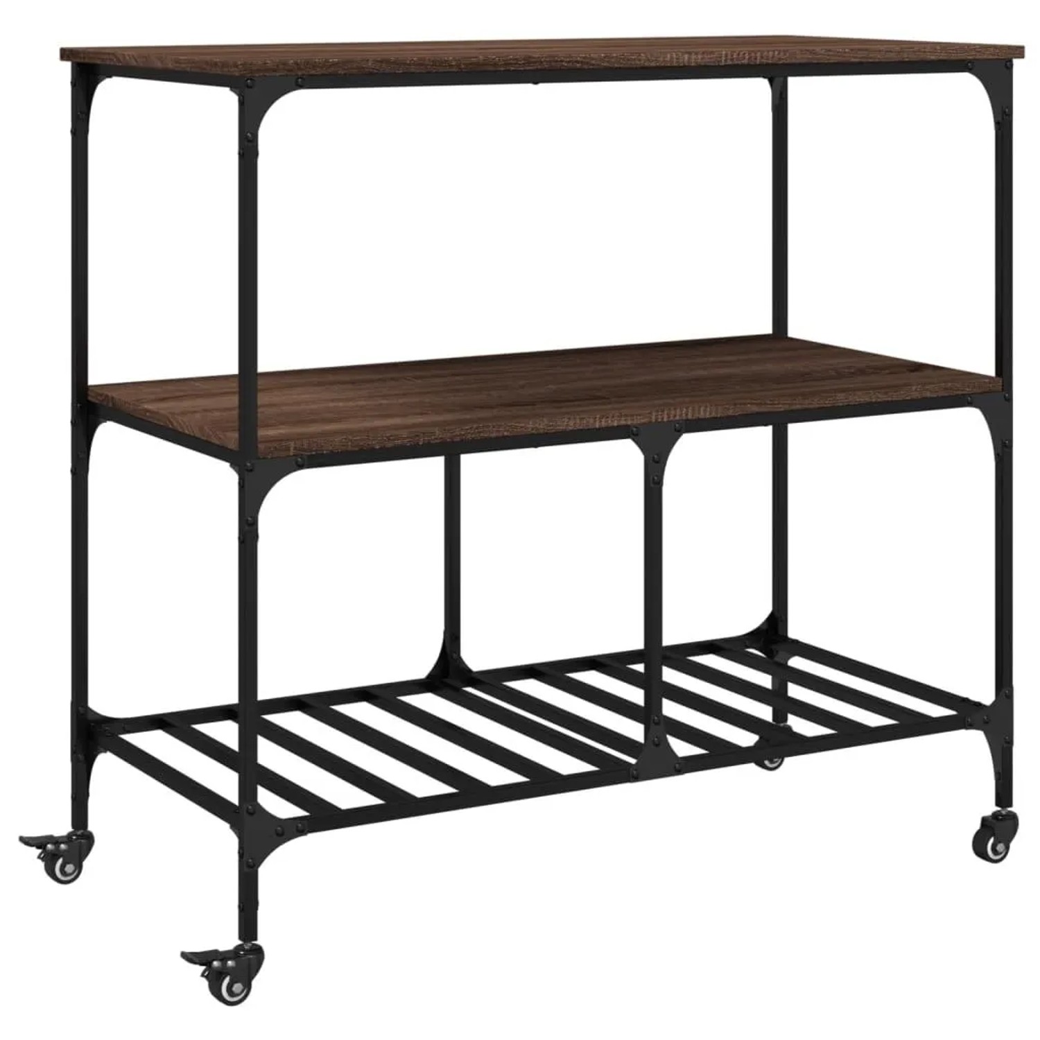 vidaXL Küchenwagen Braun Eichen-Optik 100x50x95 cm Holzwerkstoff 842310