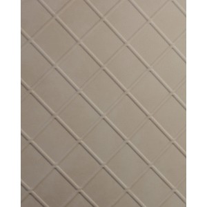 Beiges Wandpaneel in Lederoptik mit Rautenmuster, geeignet zur Wandverkleidung.