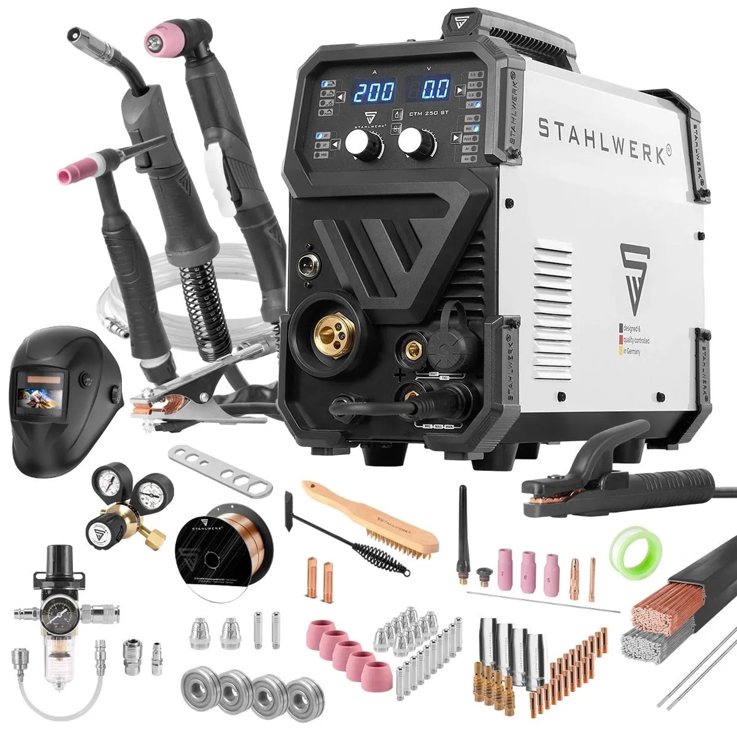 Image of STAHLWERK Kombi-Schweißgerät CTM-250 ST 4 in 1 Vollausstattung