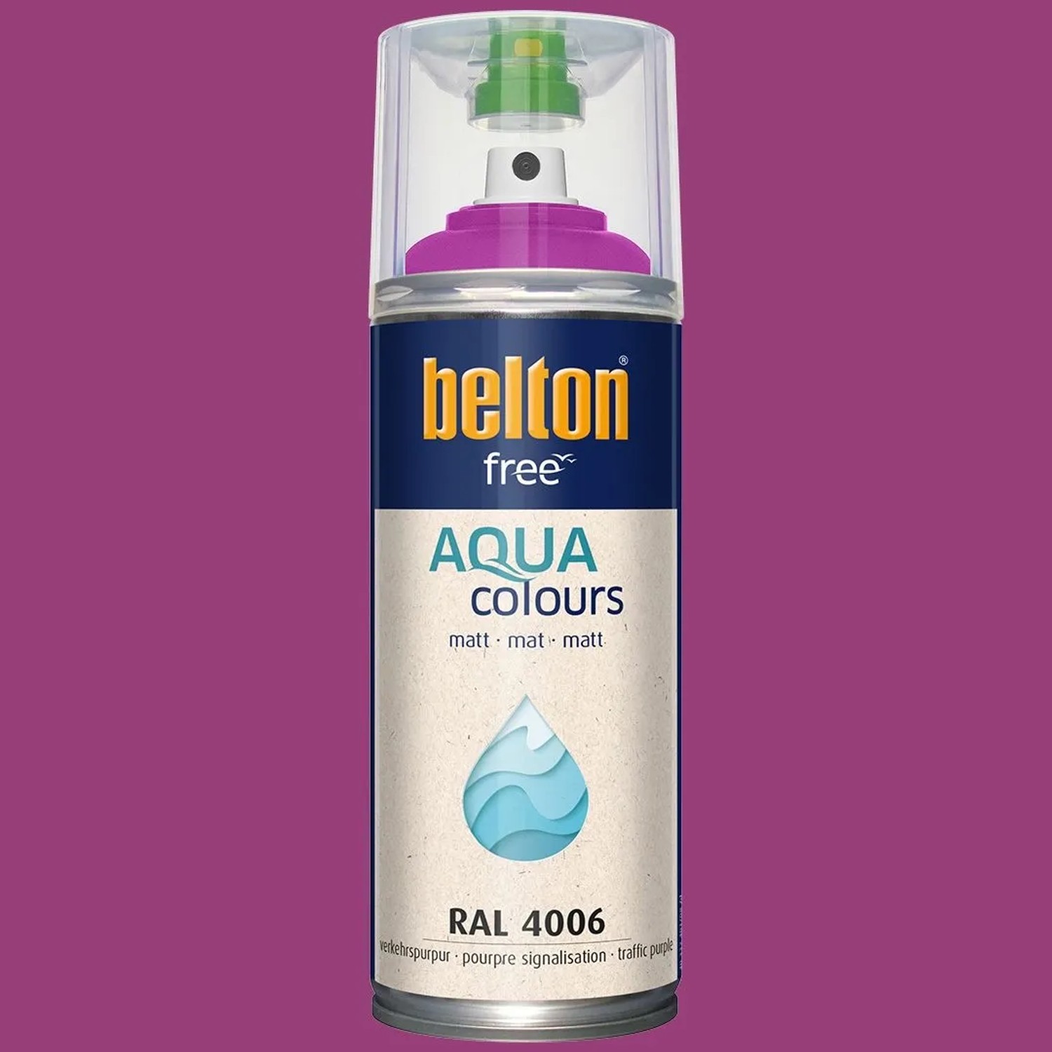 Belton Free AQUAcolours Buntlack RAL 4006 Verkehrspurpur matt 400 ml_2