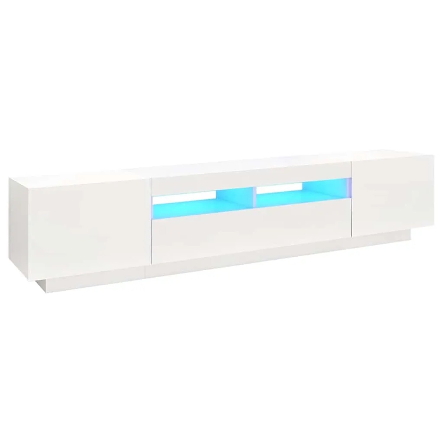 vidaXL TV-Schrank mit LED-Leuchten Weiß 200x35x40 cm 3081906