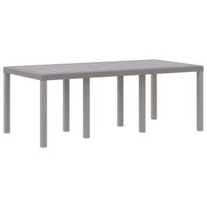 vidaXL Gartentisch Hellgrau 200 x 100 x 73 cm Poly-Rattan 871691