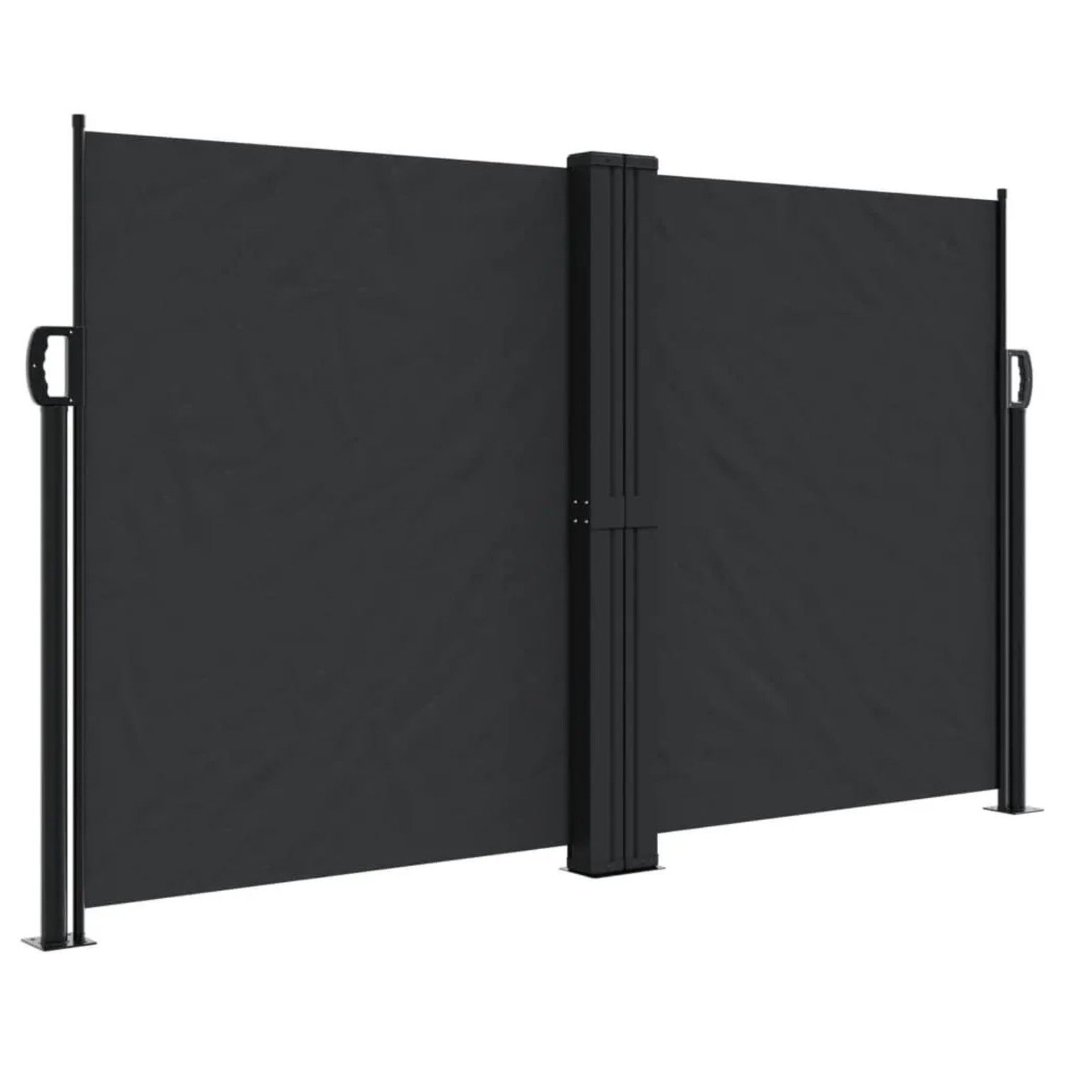 vidaXL Seitenmarkise Ausziehbar Schwarz 140x1200 cm 4004804