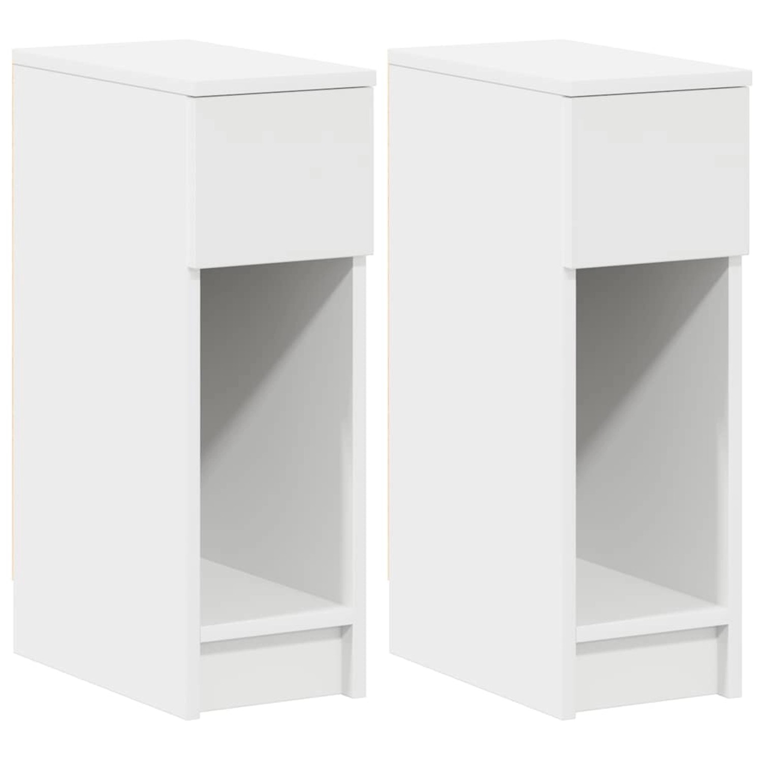 vidaXL Nachttische mit Schublade 2 Stk, Weiß 20x36x60 cm 858696 günstig online kaufen