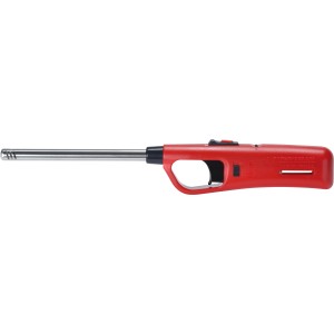 Roter Rothenberger Gasanzünder Standard mit Piezo-Zündung und Kindersicherung.