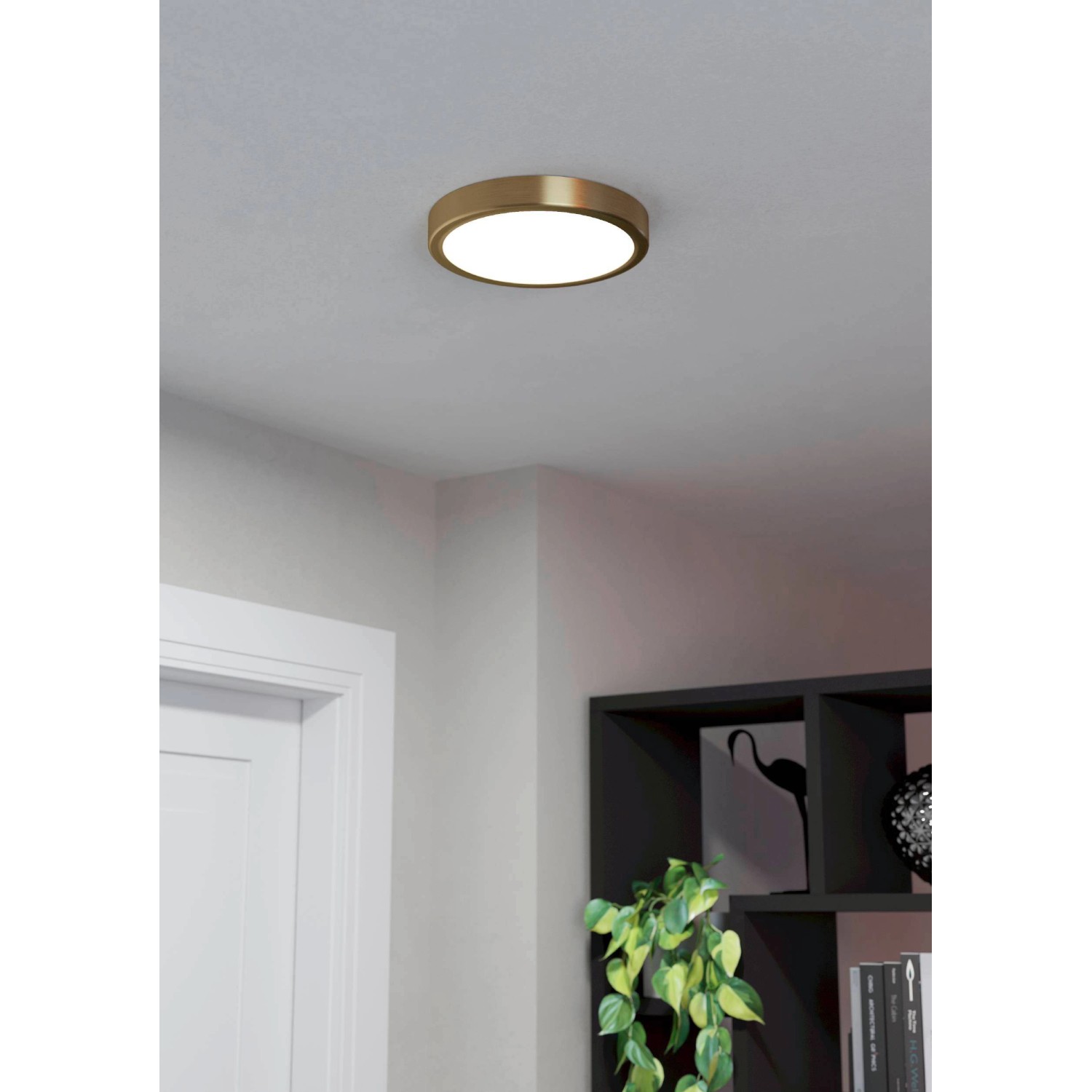 LED-Anbaupanel Fueva 5 IP20 830 messing Ø21cm günstig online kaufen